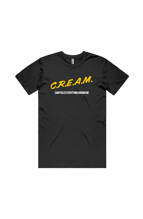 "CREAM" TEE - LIGHT WEIGHT - BLACK (MEN)