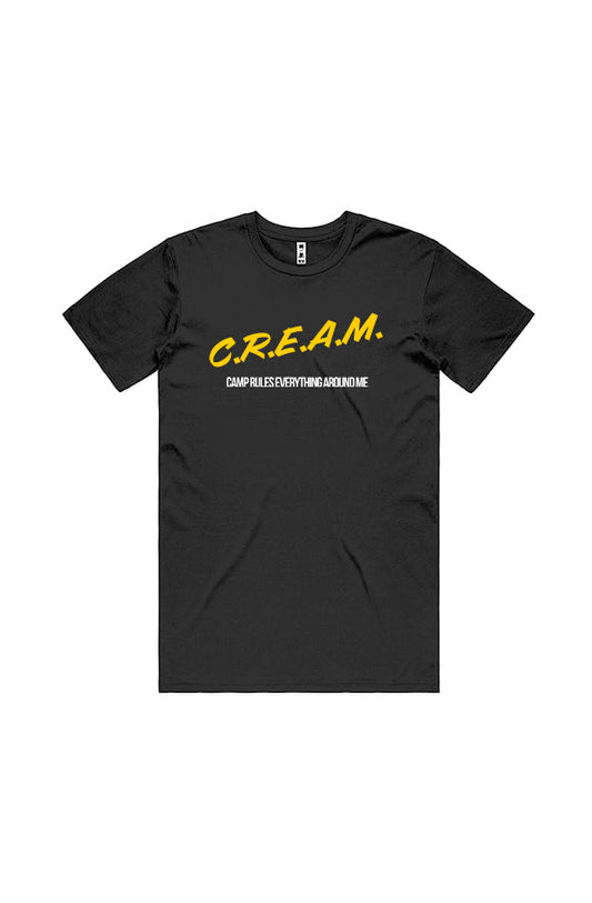 "CREAM" TEE - LIGHT WEIGHT - BLACK (MEN)