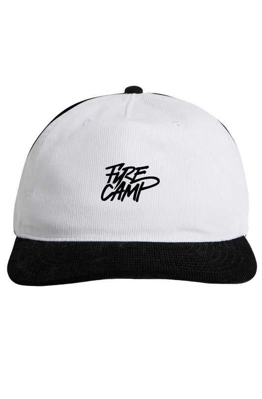 “Fire Camp” Class Cord Two Tone Cap (White/Black)